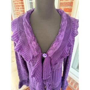 Luxe Lace Trim Knit Sweater - Size 3X